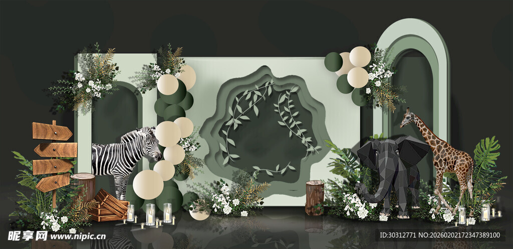 复古风儿童摄影场景布置