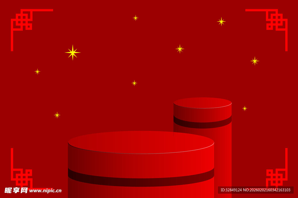 春节电商展台背景