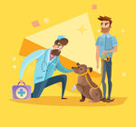 医生和狗狗的场景