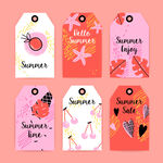 夏日主题可爱吊牌设计