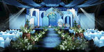 梦幻蓝色系婚礼现场布置