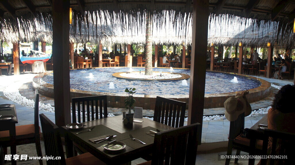 热带风情露天休闲场所