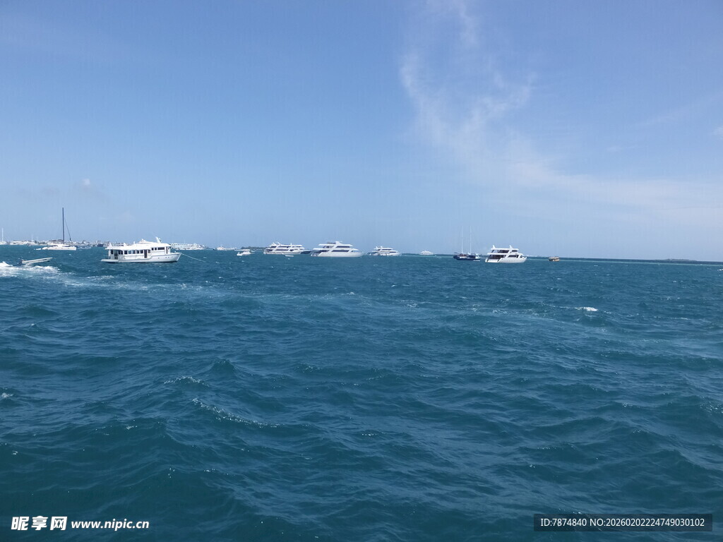 海上船只航行景象