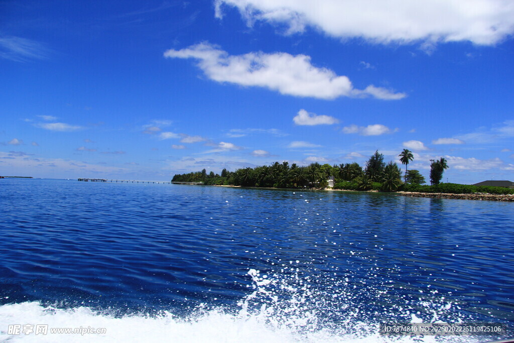 海上风光 远方岛屿景色