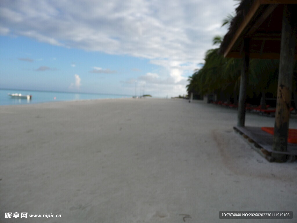 马尔代夫美丽沙滩风光