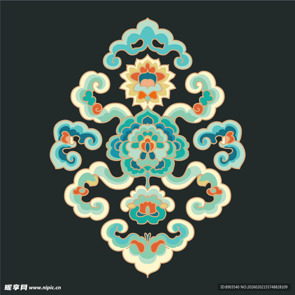 传统中式精美花纹图案