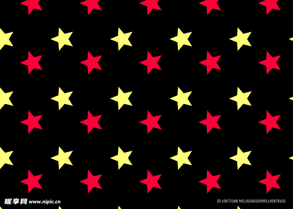 红黄色星星图案背景