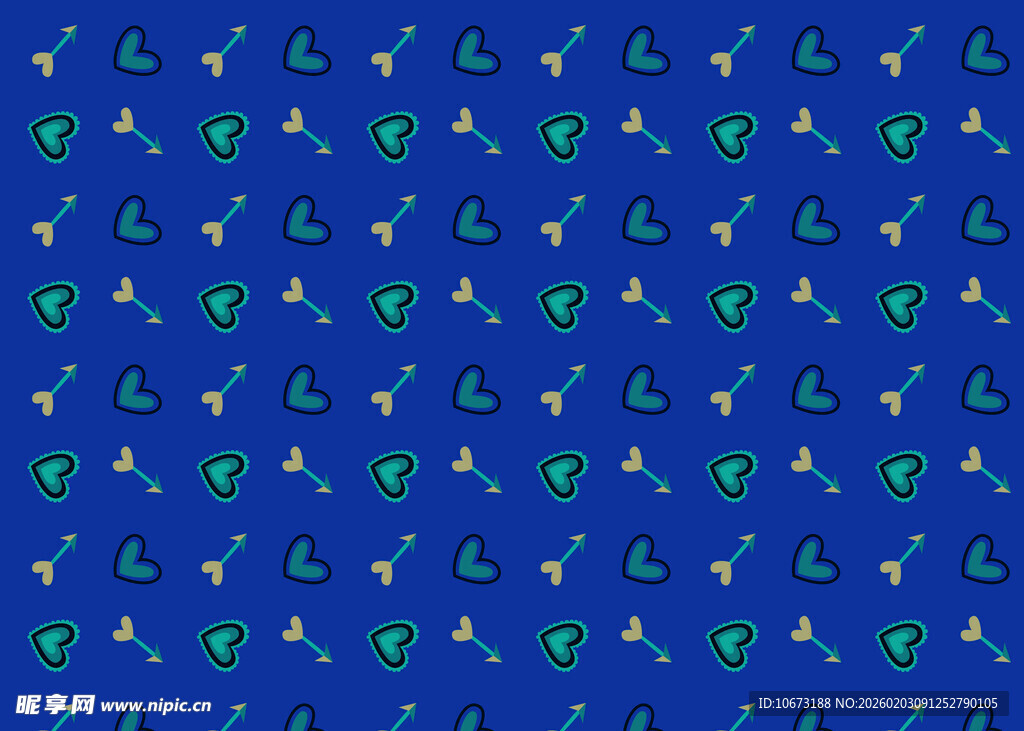 蓝色背景海洋元素图案