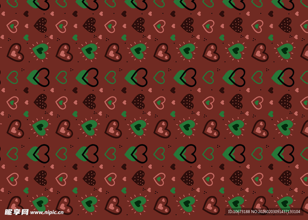 复古红绿几何图案纹理