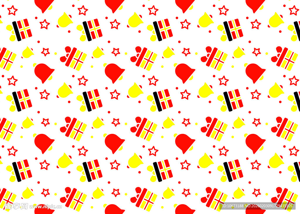 多彩爱心礼物图案背景