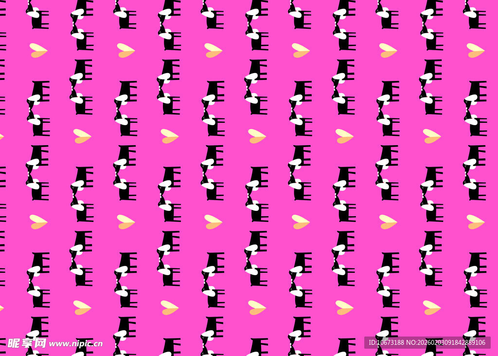 粉色背景卡通图案纹理