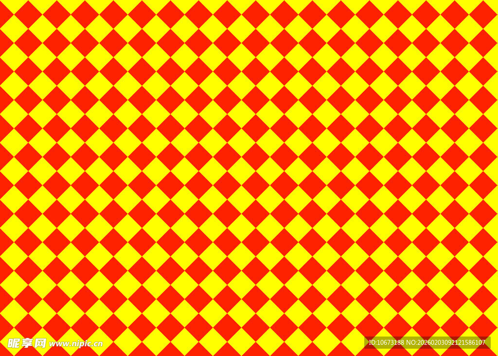 黄色红色格子图案背景