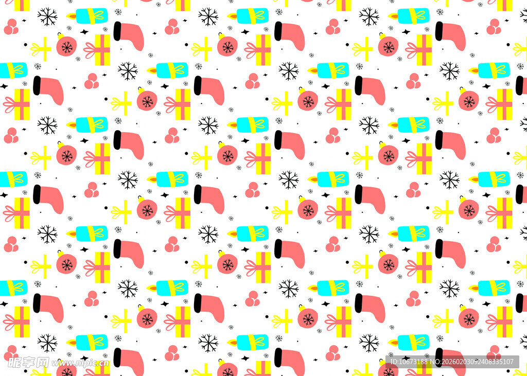 多彩卡通图案无缝背景