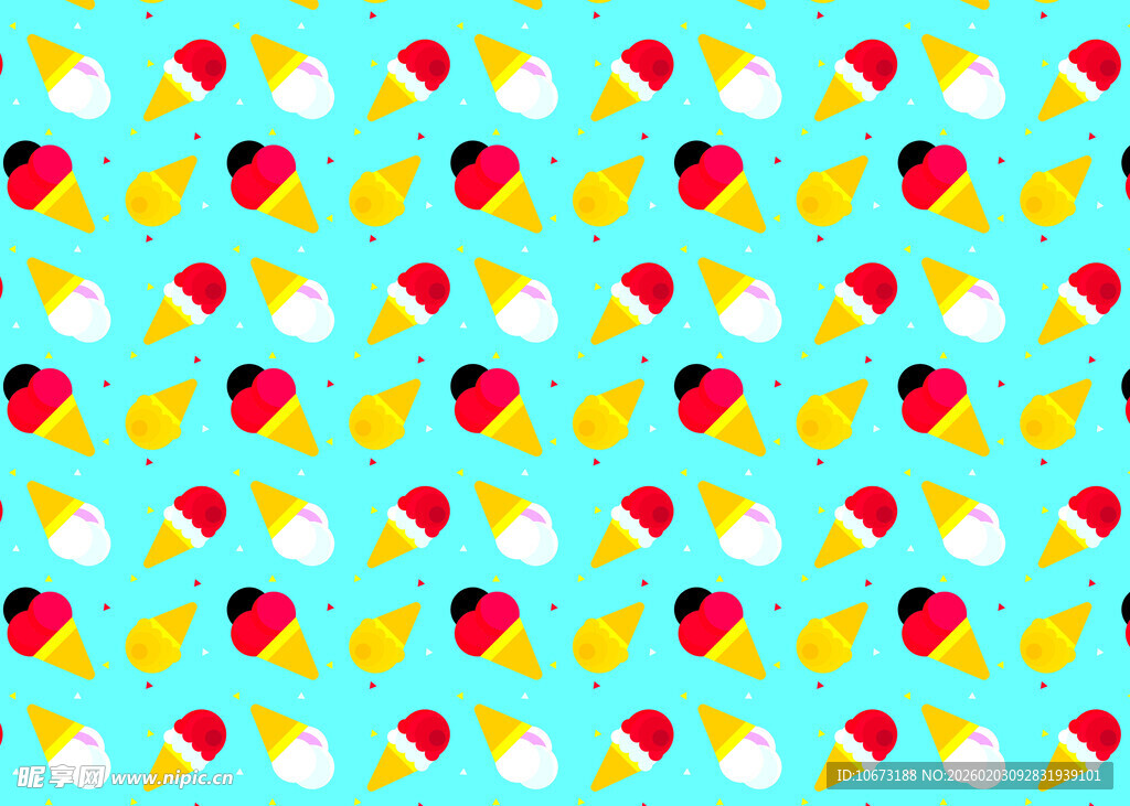 多彩冰淇淋图案背景