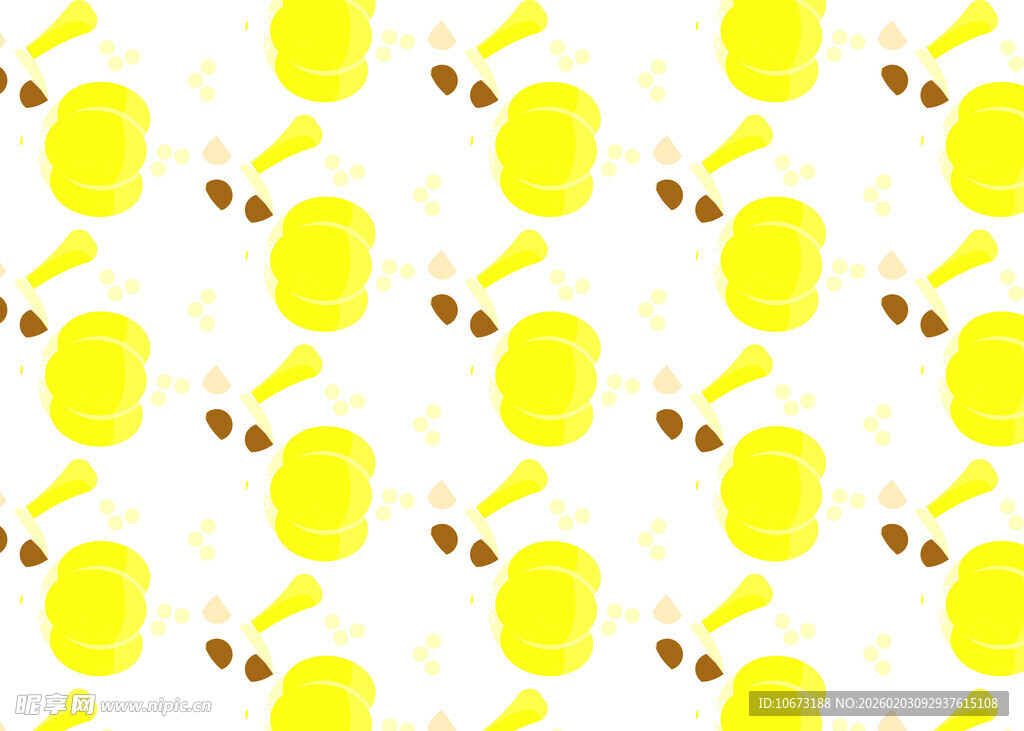 黄色水果图案背景设计