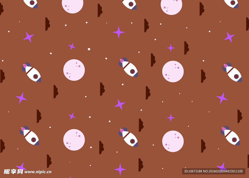 棕色背景卡通图案纹理