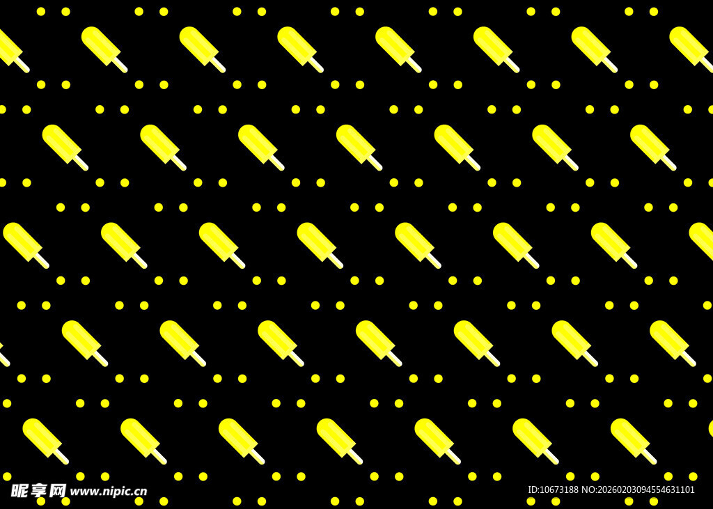 黑色背景黄色图案纹理
