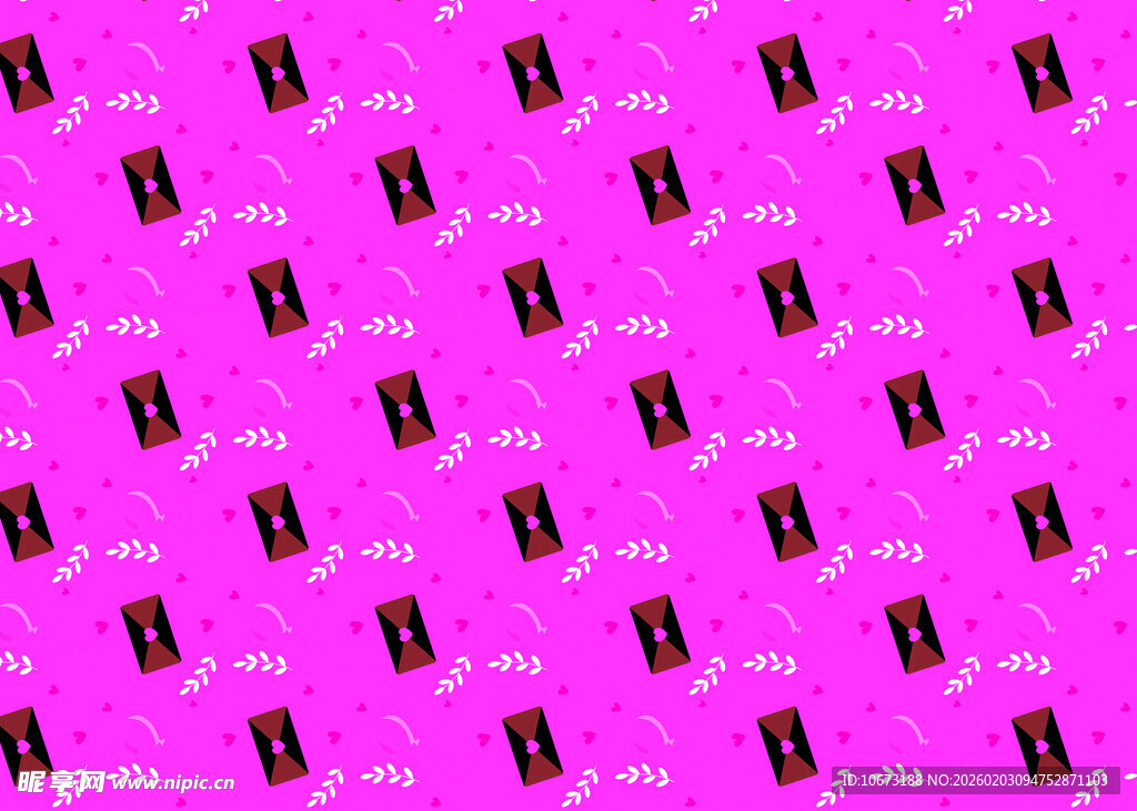 粉色背景的重复图案元素