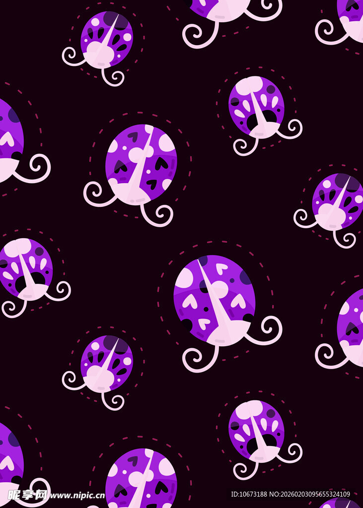 紫色星球图案无缝背景