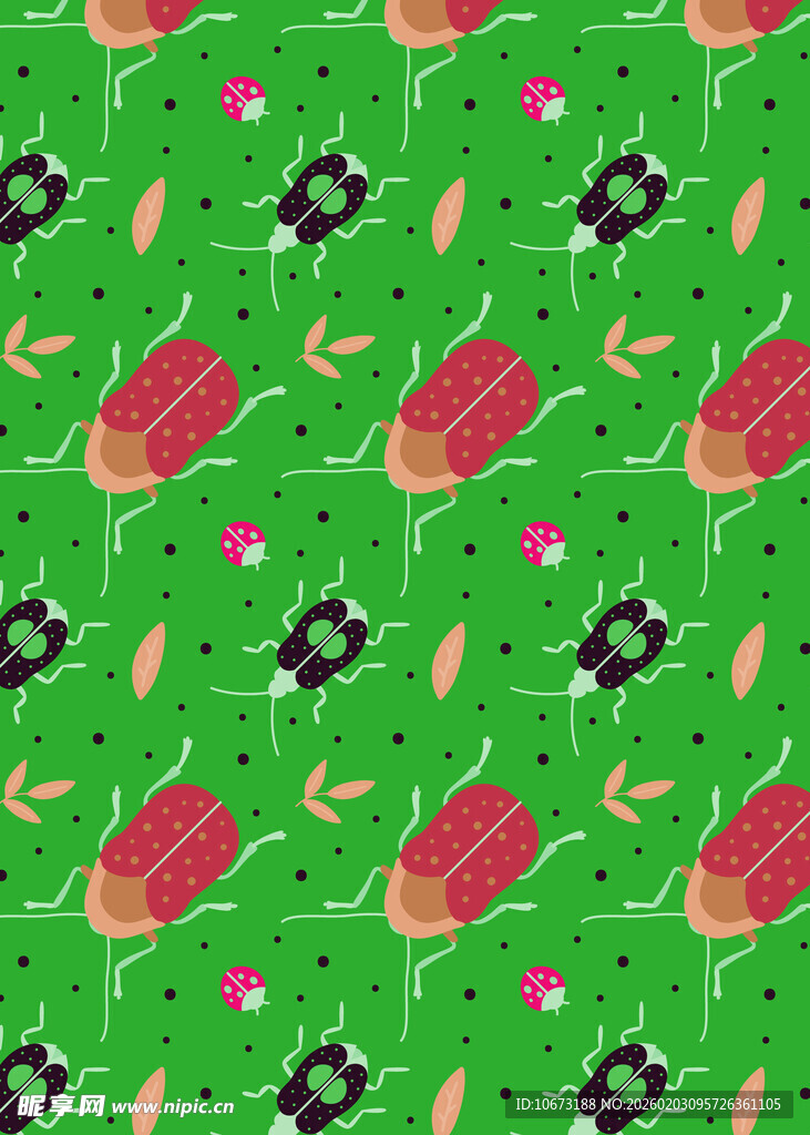 绿色花卉图案背景纹理