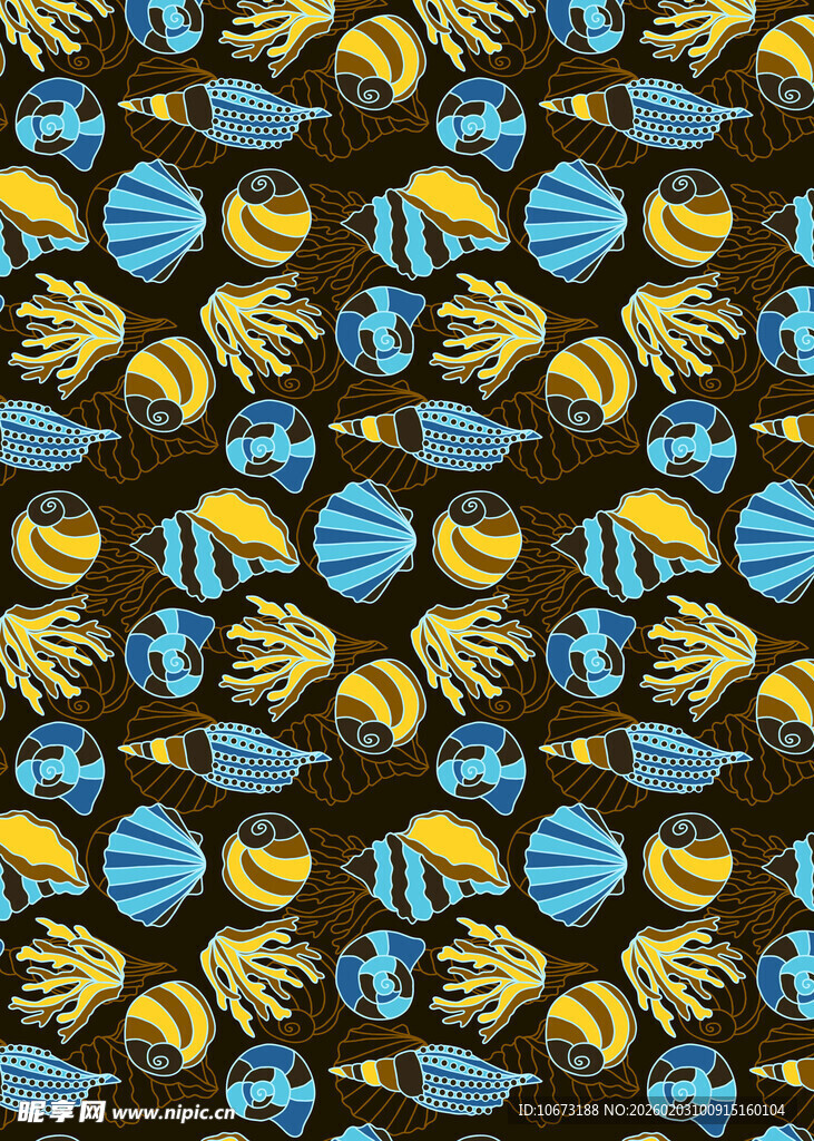 多彩鱼群图案背景纹理