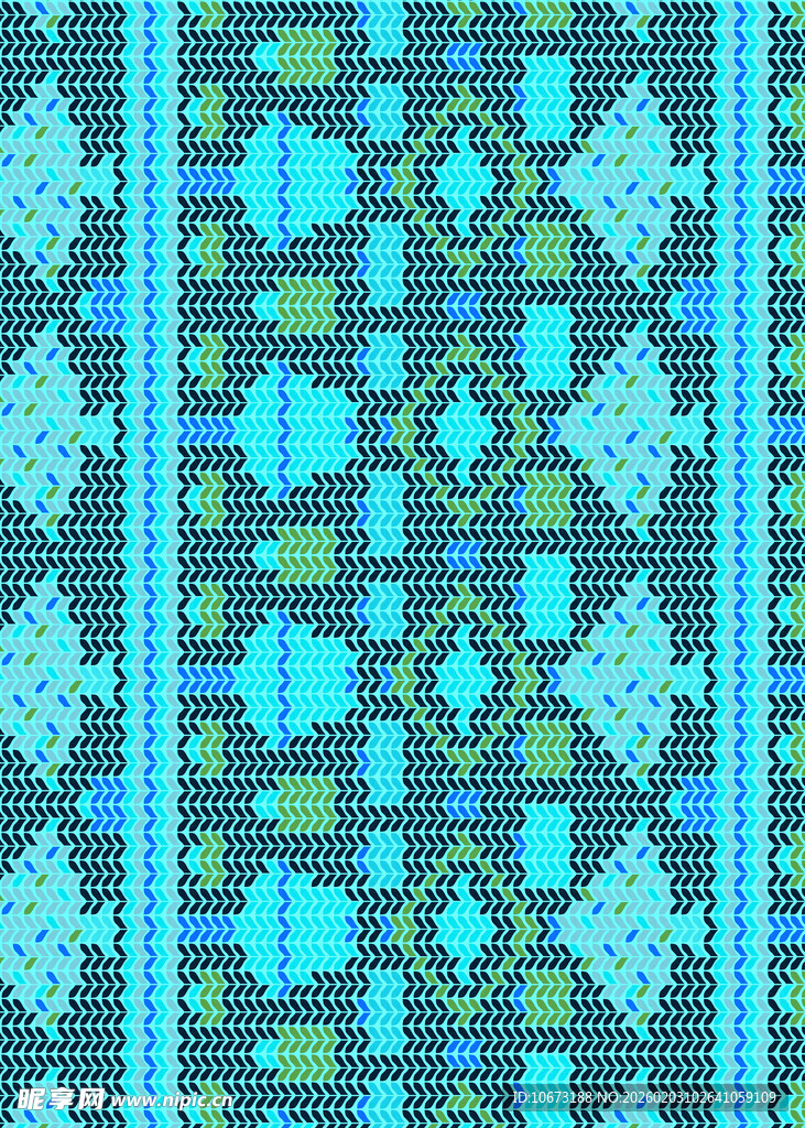 蓝绿色几何图案纹理