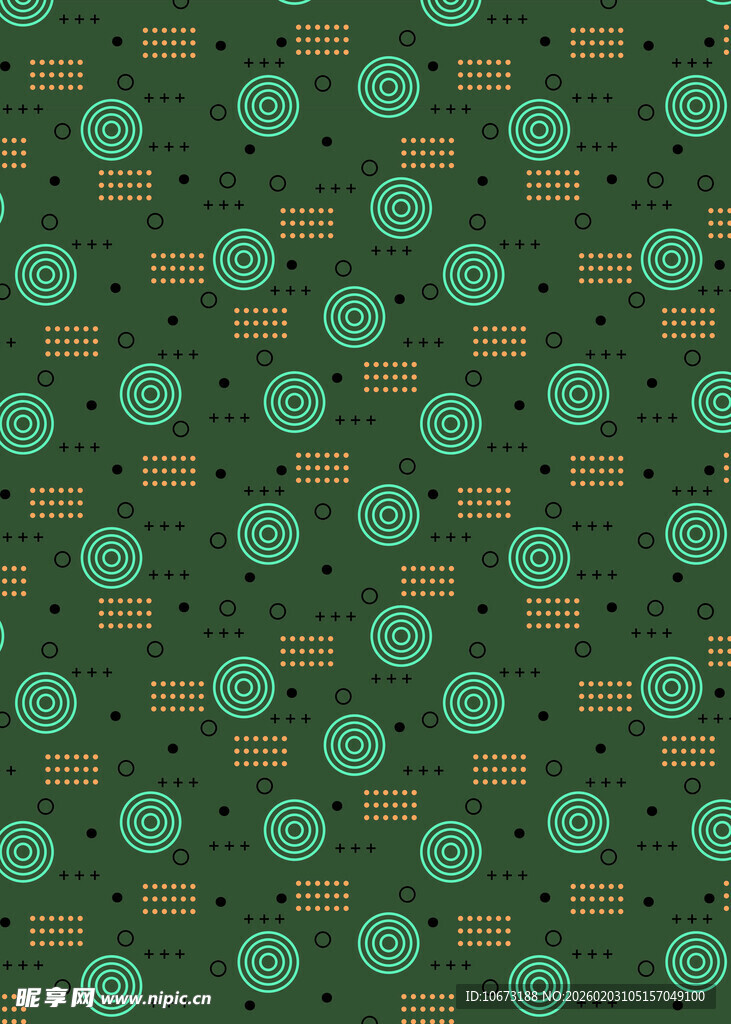 绿色波点几何图案背景