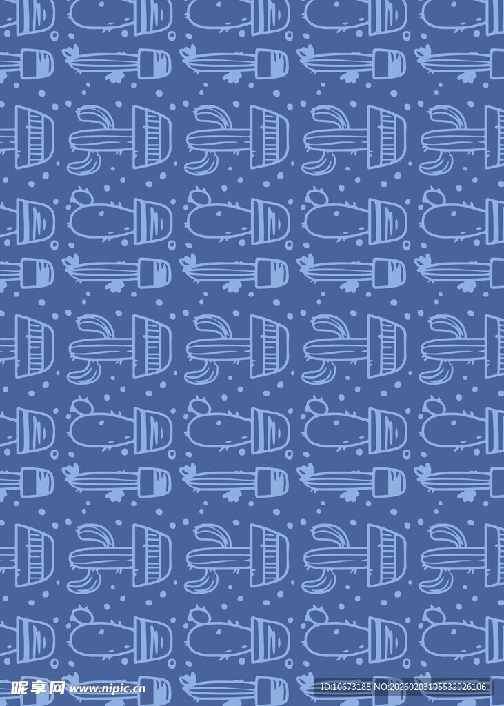 蓝色中式几何纹理图案