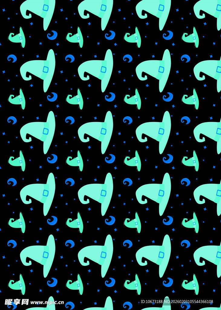 蓝绿色小狗图案背景纹理