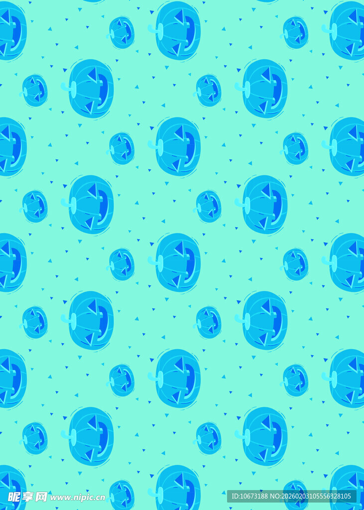蓝绿背景蓝色圆形图案