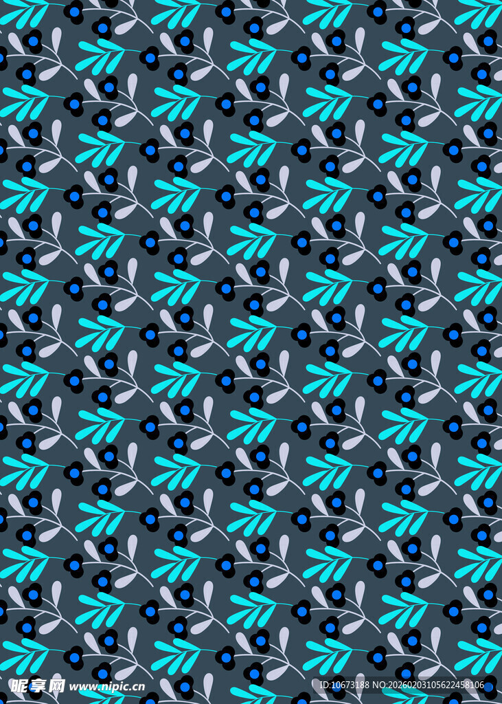 蓝黑相间机械齿轮图案