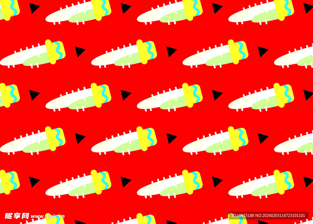 红色背景火箭图案设计