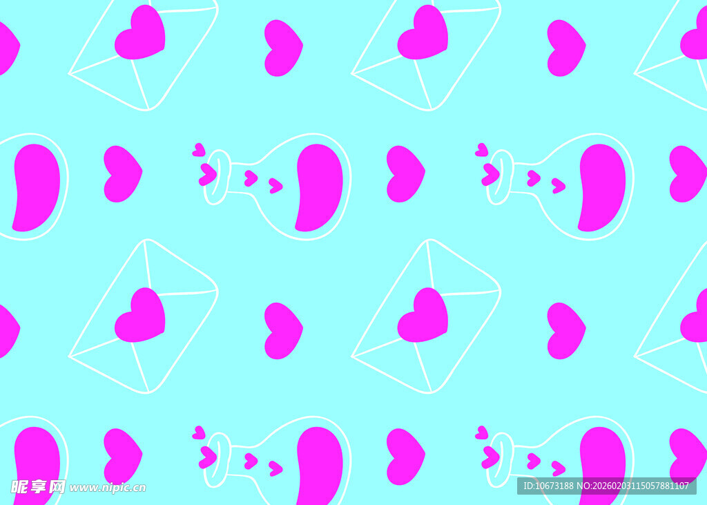 粉蓝可爱图案背景