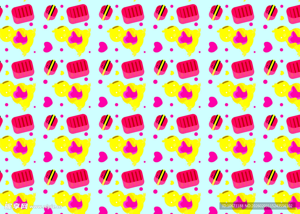 多彩糖果图案背景纹理