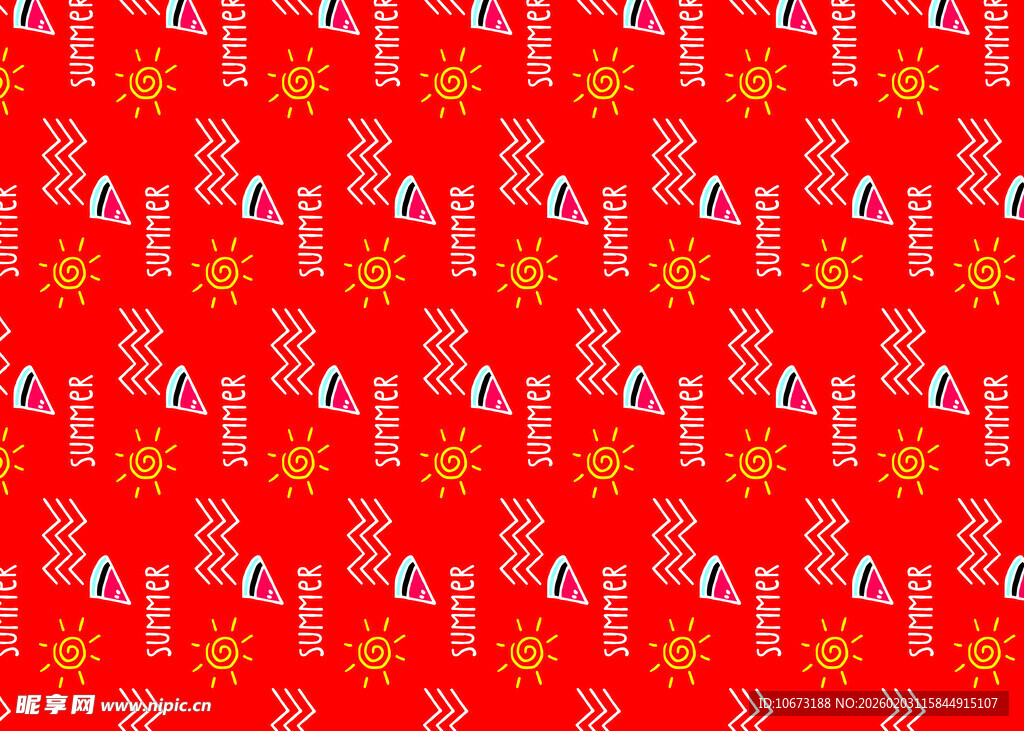 红色底品牌标志重复图案