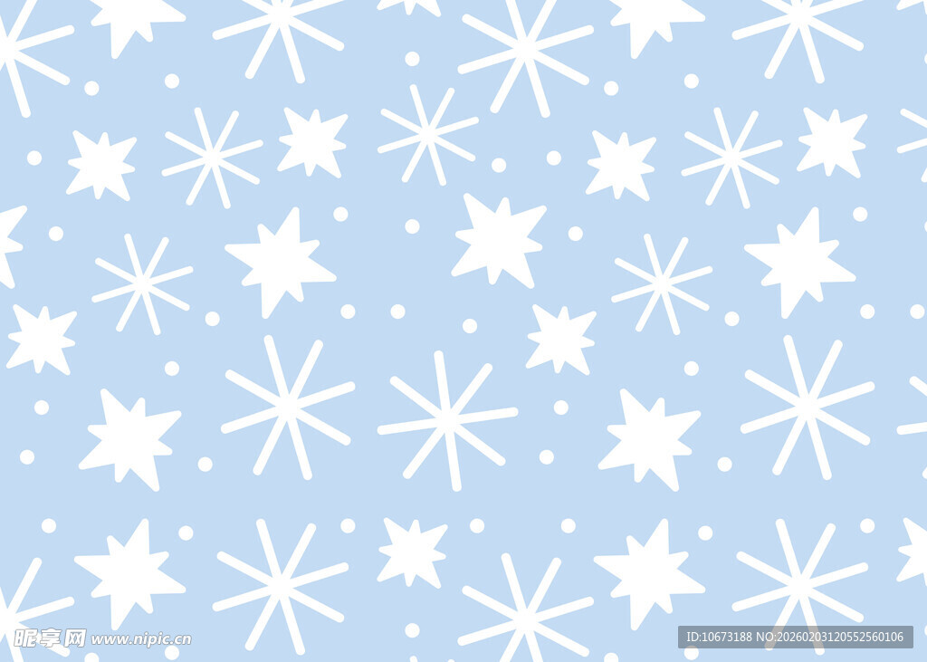 浅蓝色雪花图案背景