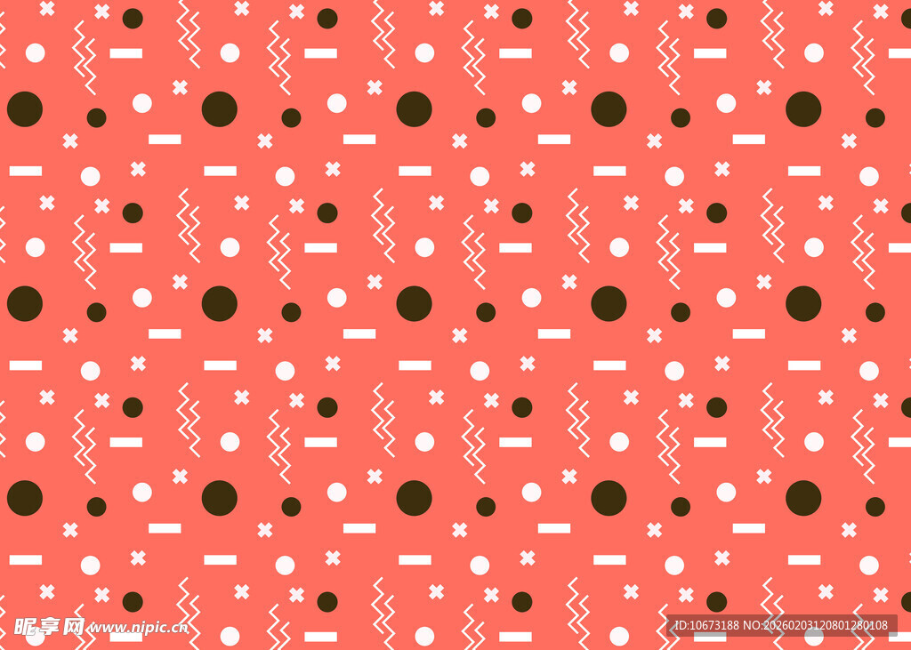 粉色波点几何图案背景