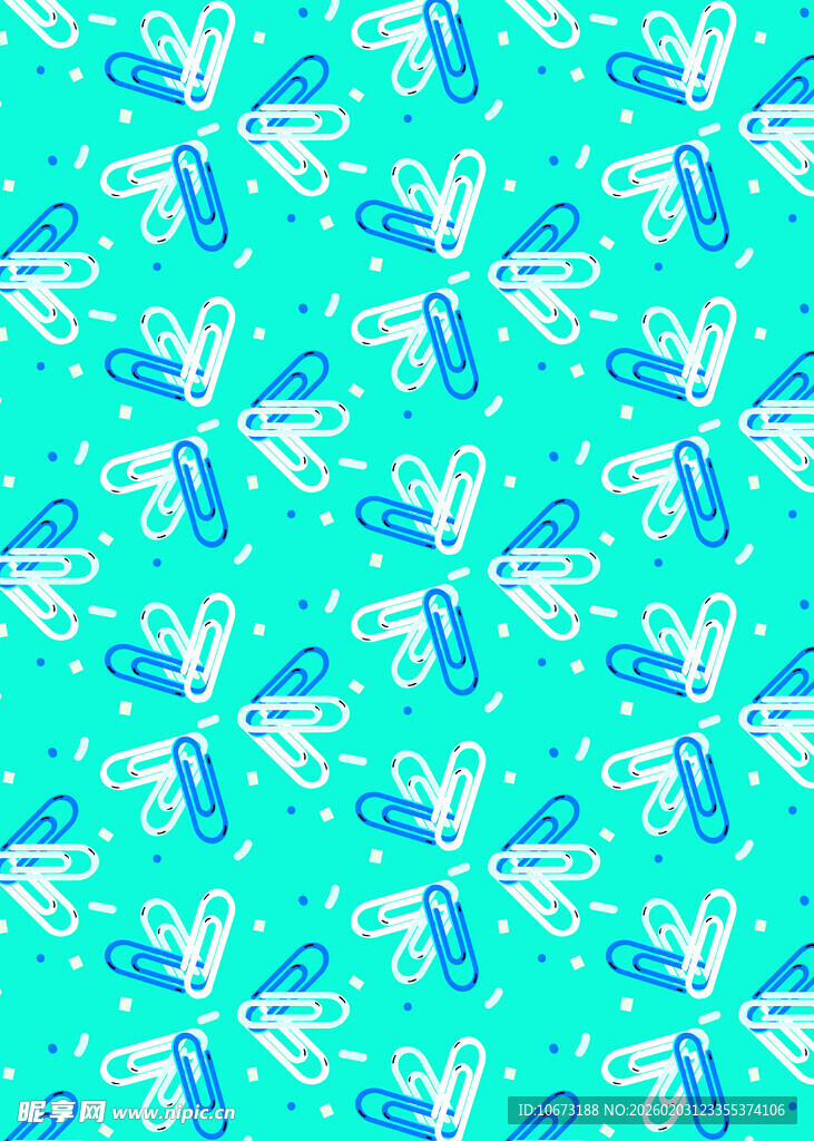 蓝绿底抽象飞鸟图案背景