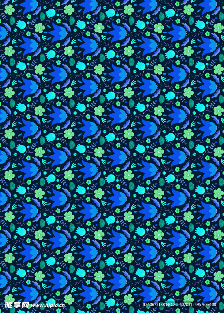 蓝绿交织几何图案纹理