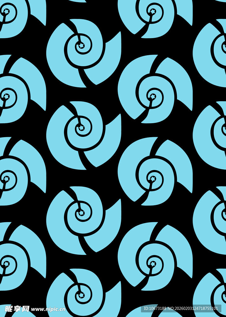 蓝色螺旋纹图案背景