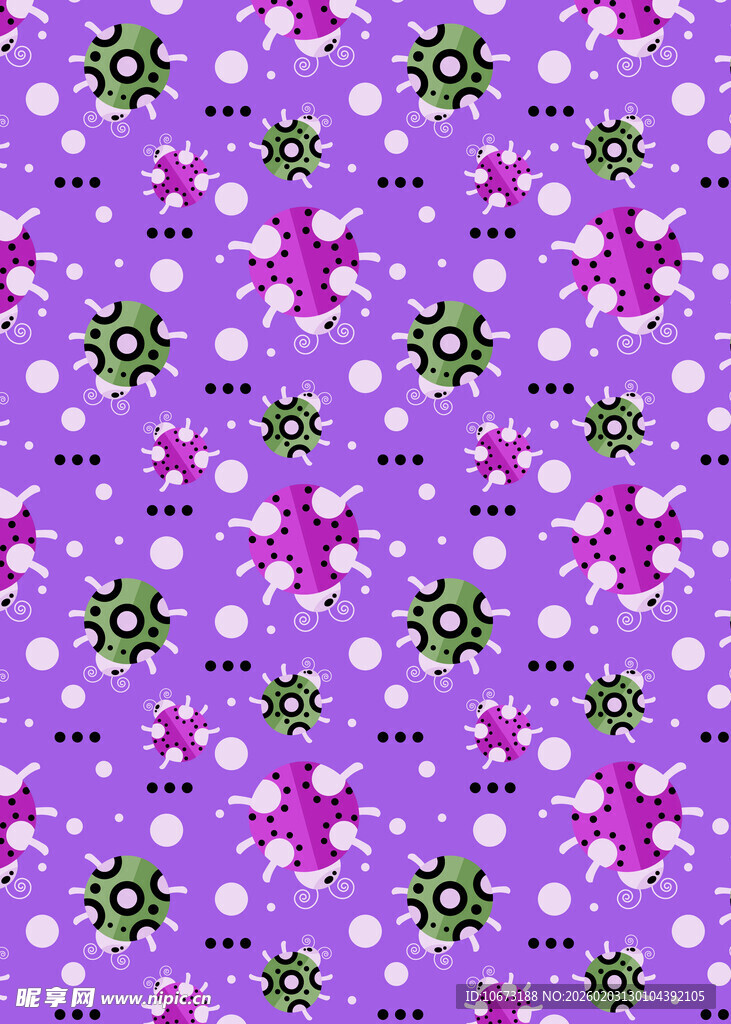 紫色花卉波点图案背景