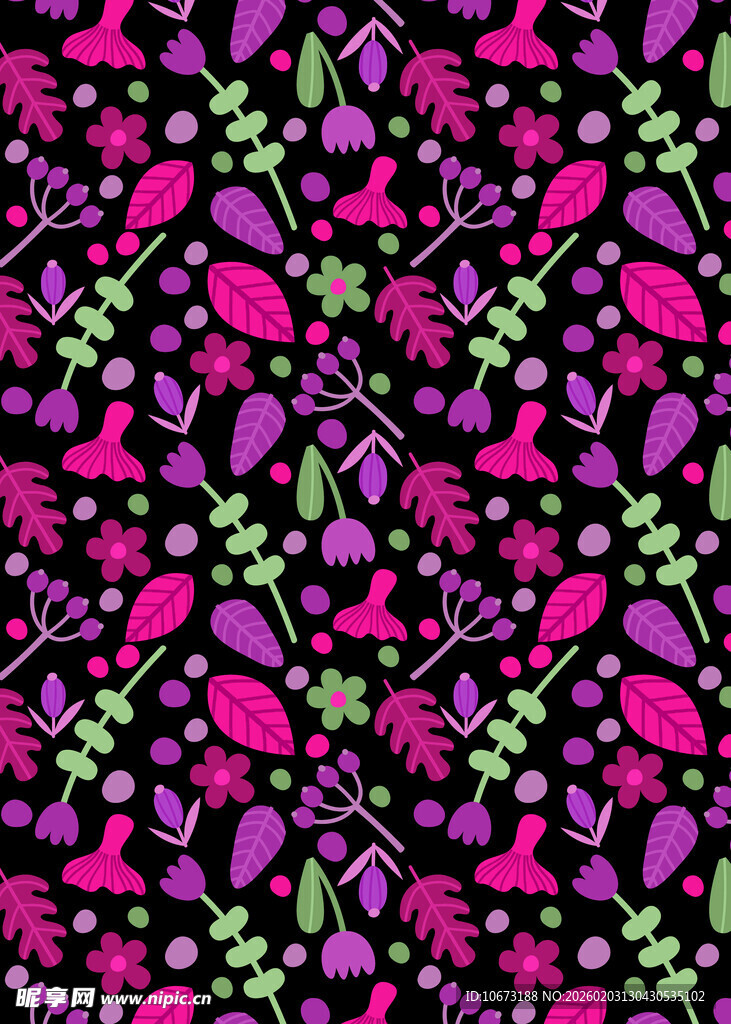 多彩花卉图案背景