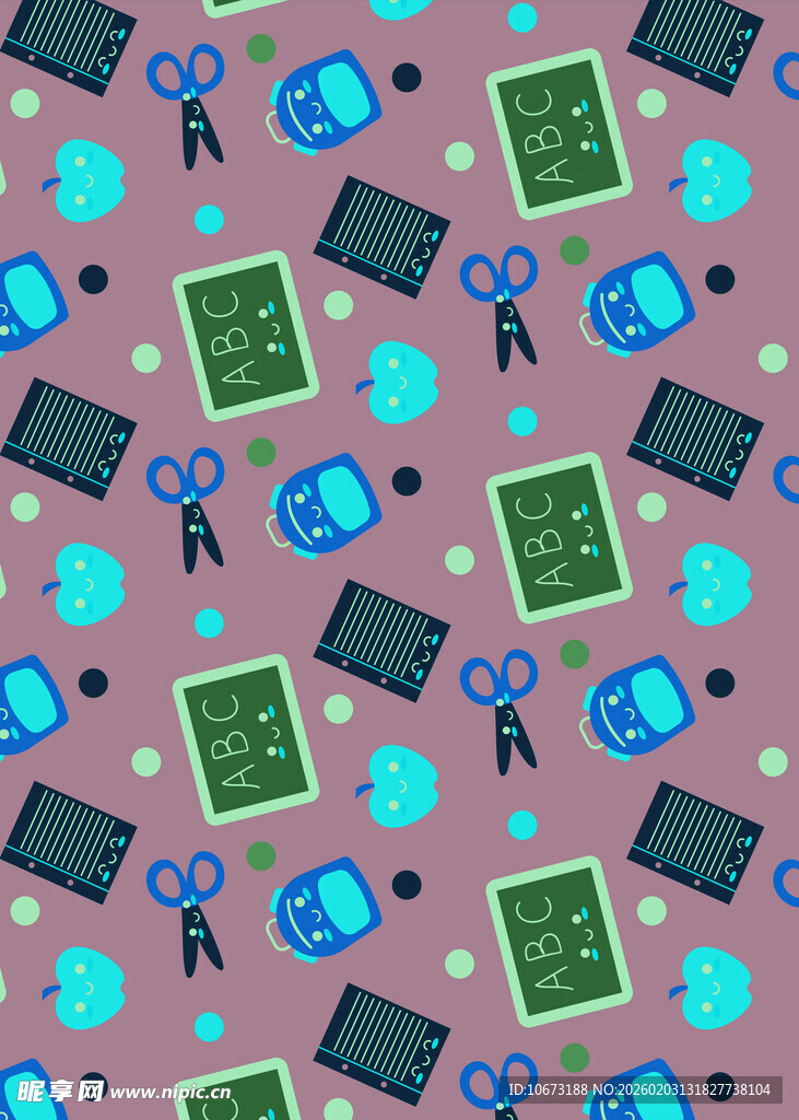 科技教育主题无缝图案