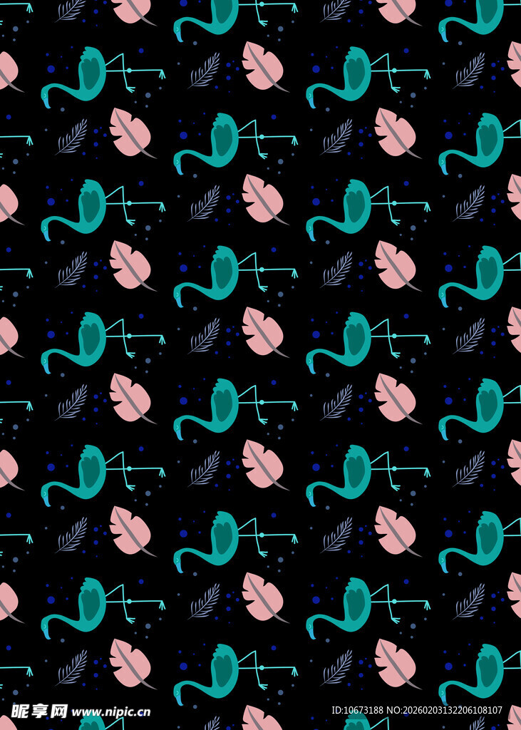 多彩心形图案无缝背景