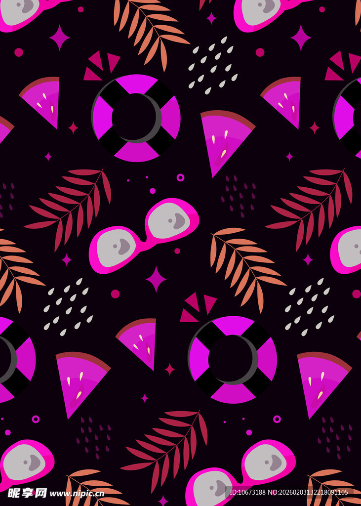 几何荧光图案背景纹理