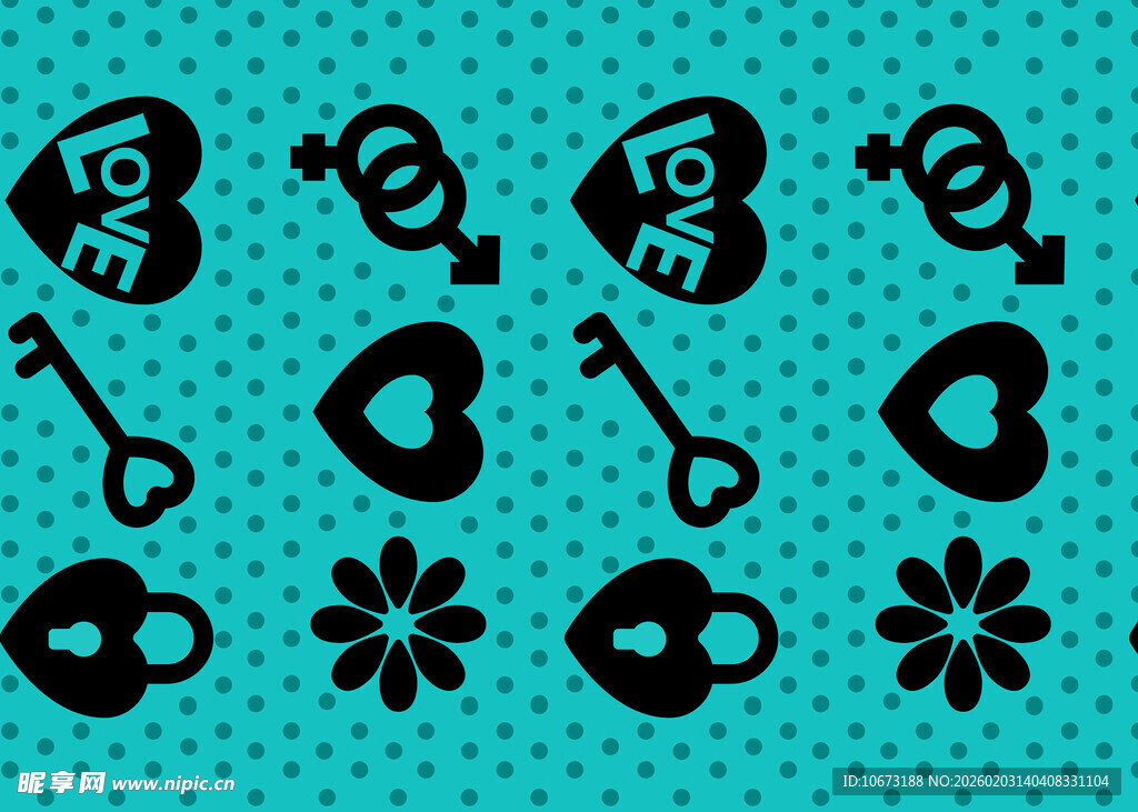 复古风黑色图案装饰元素