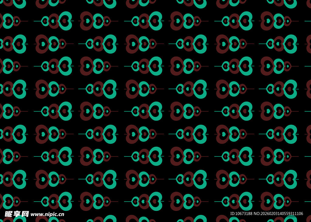 黑色背景上的绿蓝图案