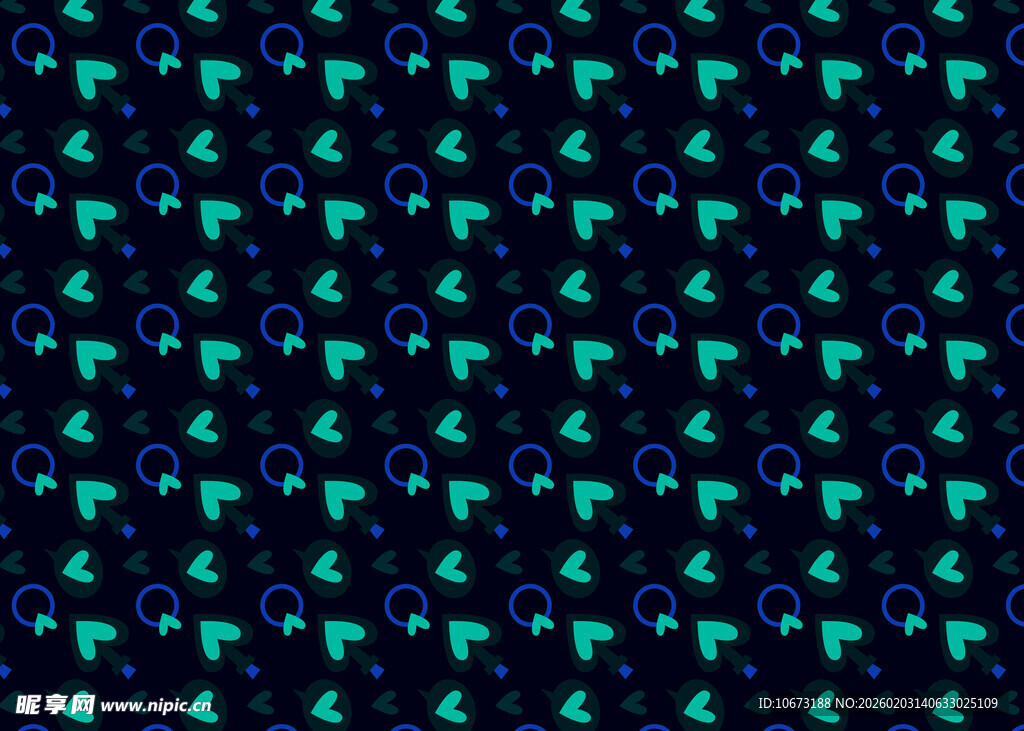 蓝绿渐变几何图案背景