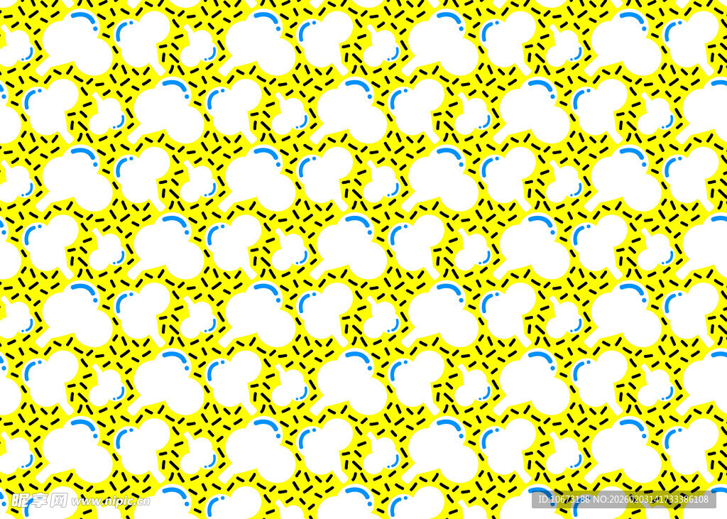 黄色几何图案无缝背景