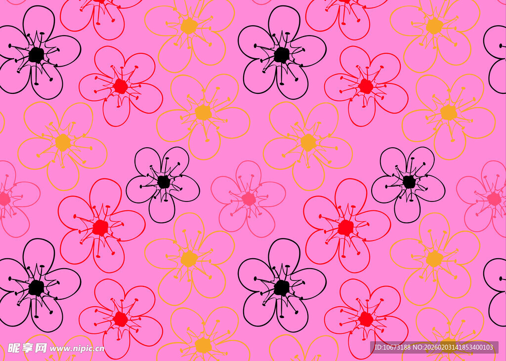 粉色花朵图案背景